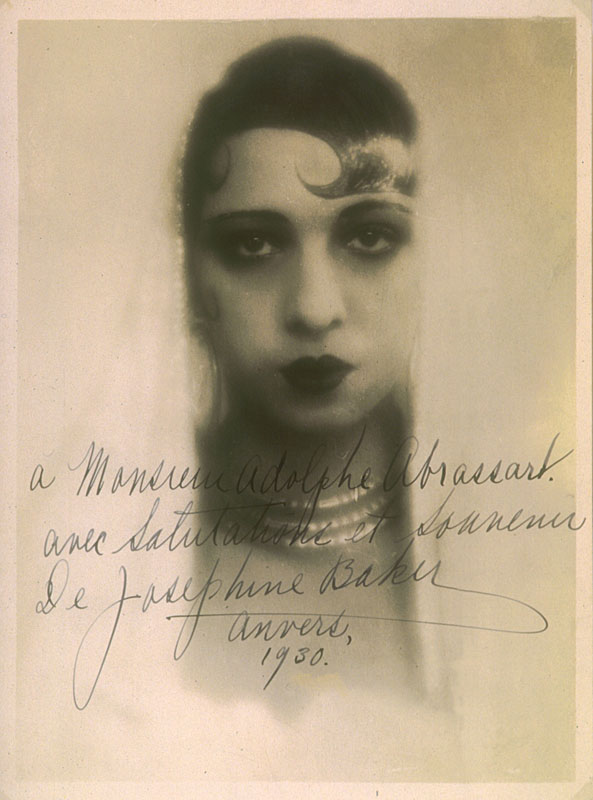 signed photograph of Josephine Baker for sale