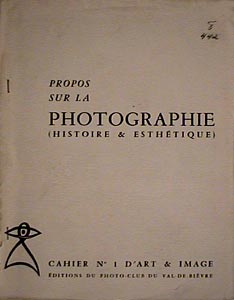 Propos sur la Photographie